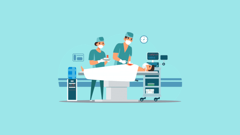 two surgeons performing a cardiac surgery