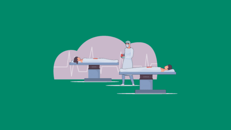 Surgeon performing surgery