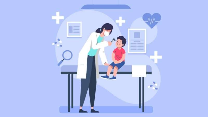 pediatric surgeon taking care of a child.